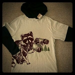 Crazy8 boys hooded T-shirt XL NWT